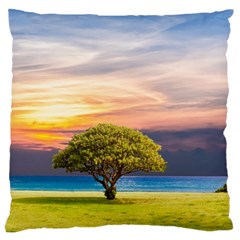 Tree Sea Grass Nature Ocean Standard Flano Cushion Case (one Side) by Celenk