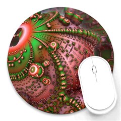 Fractal Symmetry Math Visualization Round Mousepads by Celenk