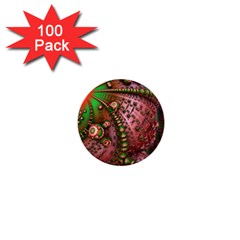 Fractal Symmetry Math Visualization 1  Mini Buttons (100 Pack)  by Celenk