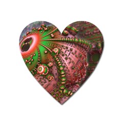 Fractal Symmetry Math Visualization Heart Magnet by Celenk