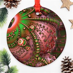 Fractal Symmetry Math Visualization Round Ornament (two Sides) by Celenk