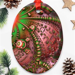 Fractal Symmetry Math Visualization Oval Ornament (two Sides) by Celenk