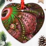 Fractal Symmetry Math Visualization Heart Ornament (Two Sides) Front