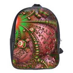 Fractal Symmetry Math Visualization School Bag (large) by Celenk