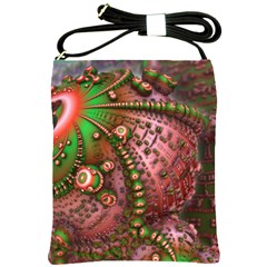 Fractal Symmetry Math Visualization Shoulder Sling Bags by Celenk