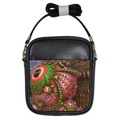 Fractal Symmetry Math Visualization Girls Sling Bags by Celenk