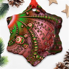 Fractal Symmetry Math Visualization Snowflake Ornament (two Sides) by Celenk