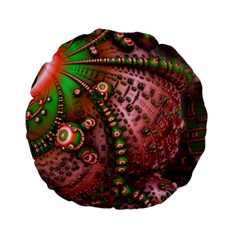 Fractal Symmetry Math Visualization Standard 15  Premium Round Cushions by Celenk