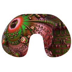 Fractal Symmetry Math Visualization Travel Neck Pillows by Celenk