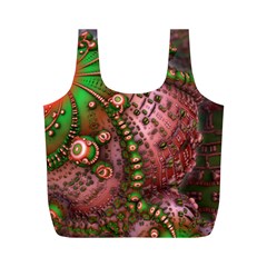 Fractal Symmetry Math Visualization Full Print Recycle Bags (m)  by Celenk