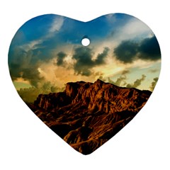 Mountain Sky Landscape Nature Ornament (heart) by Celenk