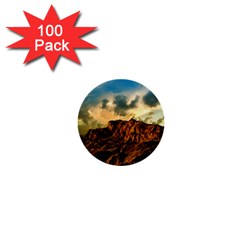 Mountain Sky Landscape Nature 1  Mini Buttons (100 pack) 