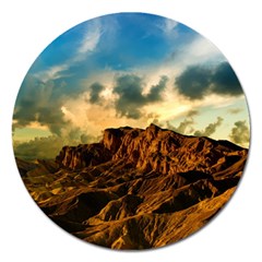 Mountain Sky Landscape Nature Magnet 5  (Round)