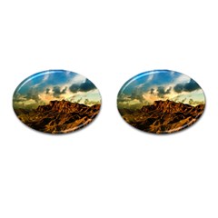 Mountain Sky Landscape Nature Cufflinks (Oval)