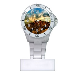 Mountain Sky Landscape Nature Plastic Nurses Watch by Celenk