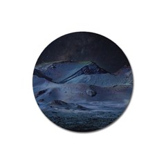 Landscape Night Lunar Sky Scene Magnet 3  (round) by Celenk