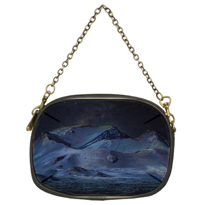 Landscape Night Lunar Sky Scene Chain Purses (One Side) 