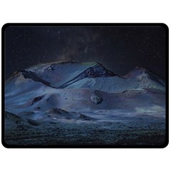 Landscape Night Lunar Sky Scene Fleece Blanket (large)  by Celenk