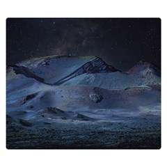 Landscape Night Lunar Sky Scene Double Sided Flano Blanket (small)  by Celenk