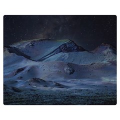 Landscape Night Lunar Sky Scene Double Sided Flano Blanket (medium)  by Celenk