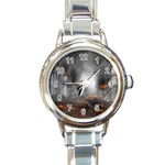 Armageddon Destruction Apocalypse Round Italian Charm Watch Front