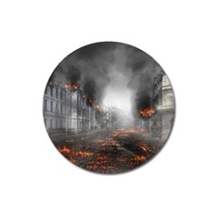 Armageddon Destruction Apocalypse Magnet 3  (round) by Celenk