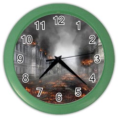 Armageddon Destruction Apocalypse Color Wall Clocks by Celenk