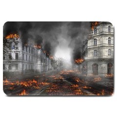 Armageddon Destruction Apocalypse Large Doormat  by Celenk