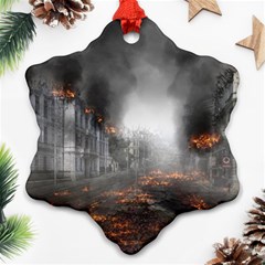 Armageddon Destruction Apocalypse Ornament (snowflake) by Celenk