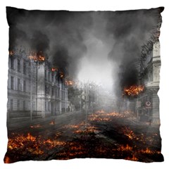 Armageddon Destruction Apocalypse Large Cushion Case (one Side) by Celenk