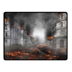 Armageddon Destruction Apocalypse Double Sided Fleece Blanket (small)  by Celenk