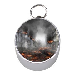 Armageddon Destruction Apocalypse Mini Silver Compasses by Celenk