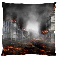 Armageddon Destruction Apocalypse Large Flano Cushion Case (one Side) by Celenk