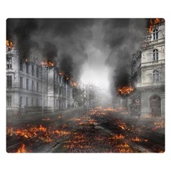 Armageddon Destruction Apocalypse Double Sided Flano Blanket (small)  by Celenk