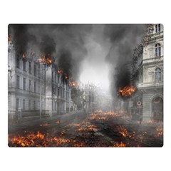 Armageddon Destruction Apocalypse Double Sided Flano Blanket (large)  by Celenk