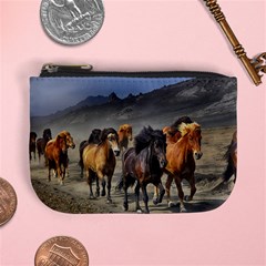 Horses Stampede Nature Running Mini Coin Purses by Celenk