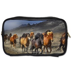 Horses Stampede Nature Running Toiletries Bags 2-side by Celenk