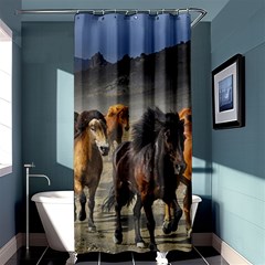 Horses Stampede Nature Running Shower Curtain 36  X 72  (stall)  by Celenk