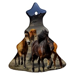 Horses Stampede Nature Running Ornament (christmas Tree)  by Celenk