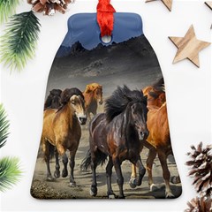 Horses Stampede Nature Running Ornament (bell) by Celenk