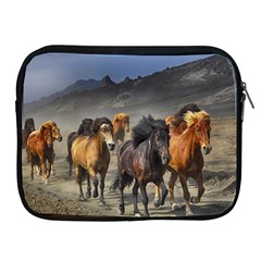 Horses Stampede Nature Running Apple Ipad 2/3/4 Zipper Cases by Celenk