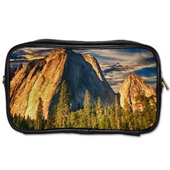 Mountains Landscape Rock Forest Toiletries Bags by Celenk