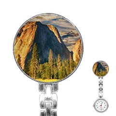 Mountains Landscape Rock Forest Stainless Steel Nurses Watch by Celenk