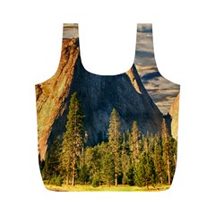 Mountains Landscape Rock Forest Full Print Recycle Bags (m)  by Celenk