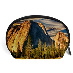 Mountains Landscape Rock Forest Accessory Pouches (large)  by Celenk