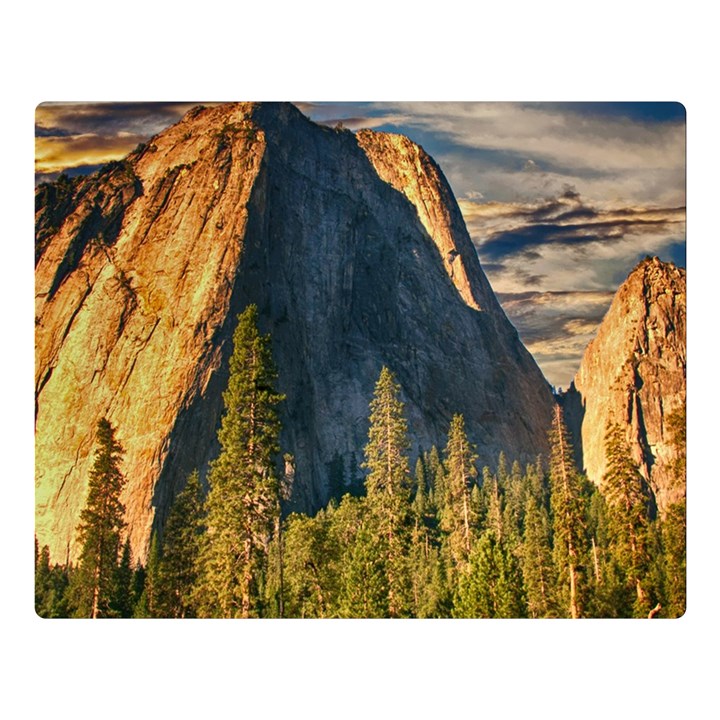 Mountains Landscape Rock Forest Double Sided Flano Blanket (Large) 