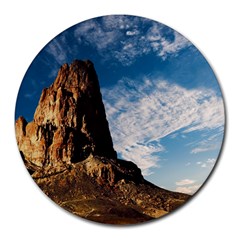 Mountain Desert Landscape Nature Round Mousepads by Celenk