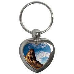 Mountain Desert Landscape Nature Key Chains (heart)  by Celenk