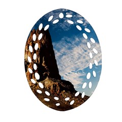 Mountain Desert Landscape Nature Oval Filigree Ornament (two Sides) by Celenk