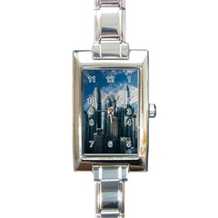 Skyscraper Cityline Urban Skyline Rectangle Italian Charm Watch by Celenk